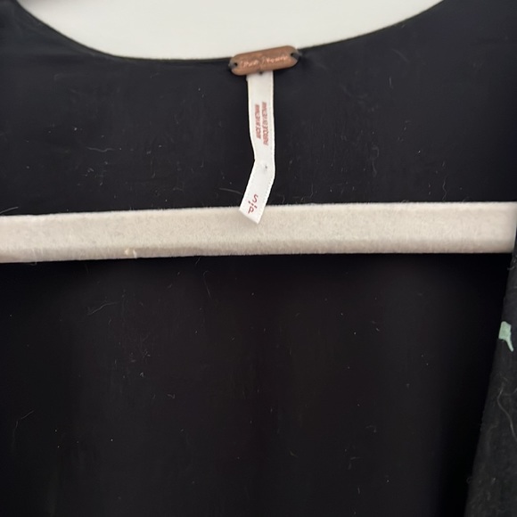 Gently Used Free People Floral and Polka Dot Mini Dress with Covered Buttons - Picture 3 of 6